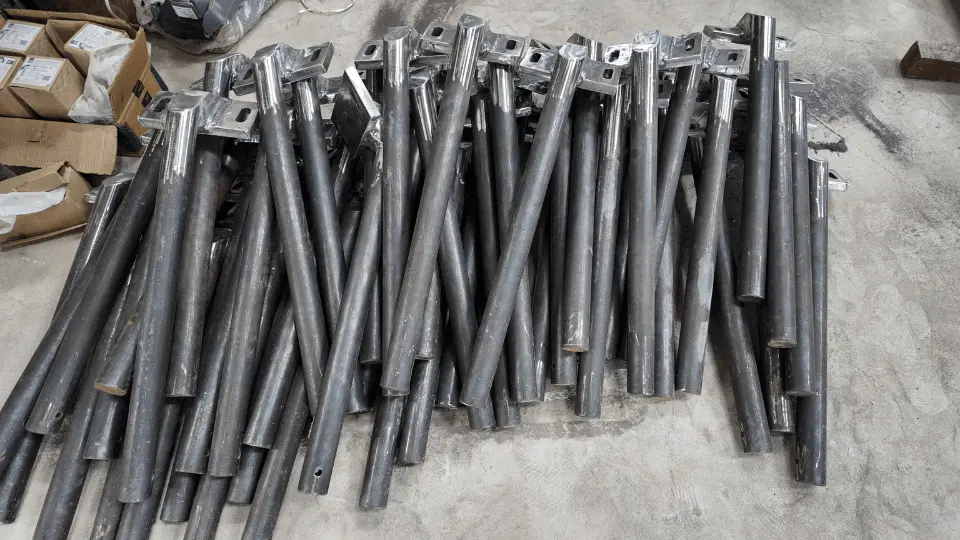 Fabricated tubular support assemblies